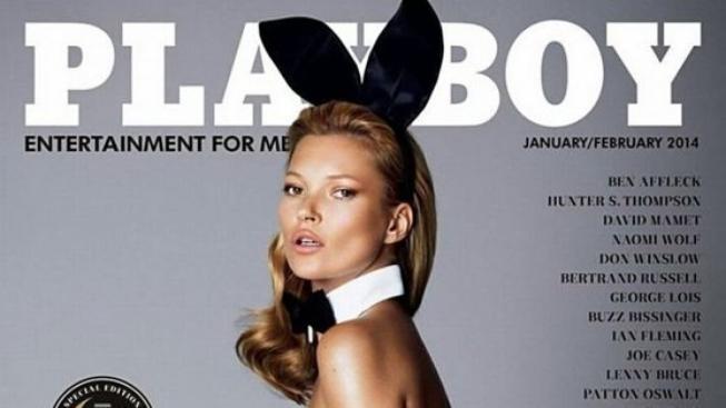 Krásná Kate Moss ozdobila výroční obálku časopisu Playboy