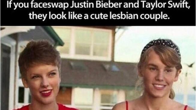 Justin Bieber a Taylor Swift fotomontaz