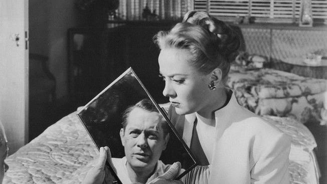 Robert Montgomery a Audrey Totter ve filmu Lady in the Lake