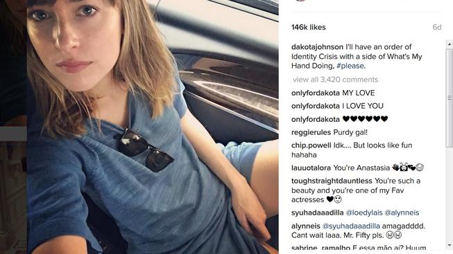 Dakota Johnson a její sugestivní selfie