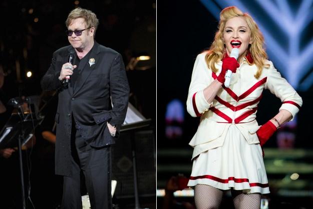 Elton John a Madonna