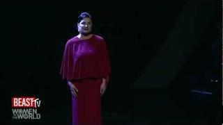 Anna Netrebko singing at the closing of Women in the World 9th March 2012