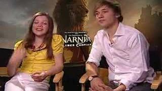 Georgie Henley William Moseley interview for Prince Caspian