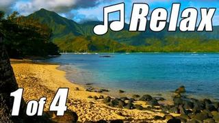 RELAXING MUSIC #1 HD KAUAI BEACHES Slow Songs Most Soothing Ocean Nature Sounds for sleep studying