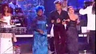 Ricky Martin, Celia Cruz and Gloria Estefan
