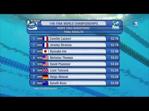 Profilový obrázek - Camille Lacourt - Jérémy Stravius - Natation - Championnats du Monde 2011 - 100 m dos H - Finale