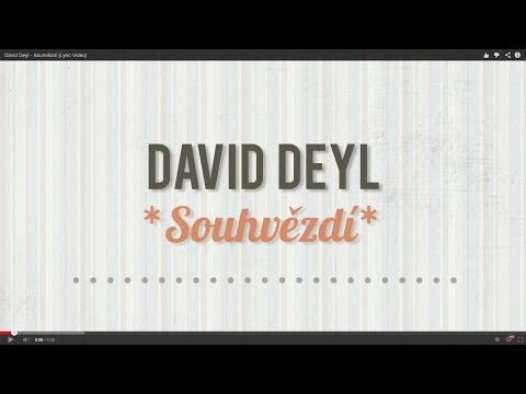 Profilový obrázek - David Deyl - Souhvězdí (lyric video)