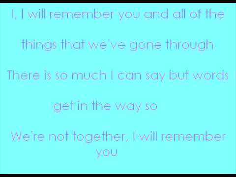 Profilový obrázek - I Will Remember You (Lyrics)-Ryan Cabrera