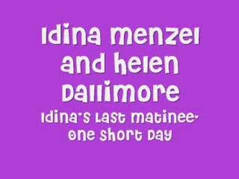 Profilový obrázek - Idina Menzel's Last Matinee-One Short Day