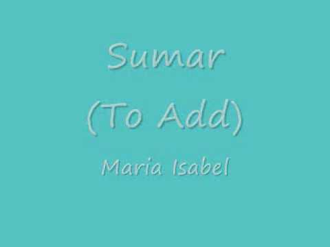 Profilový obrázek - Maria Isabel - Sumar (Spanish Lyrics/English Translation)