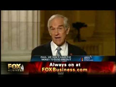 Profilový obrázek - Ron Paul, on Fox Biz, "Price fixing not the answer to financial crisis, bailout is NOT needed" (Pt 2) 9-24-08