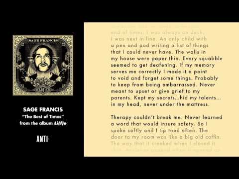 Profilový obrázek - Sage Francis - The Best Of Times (w/ Lyrics)