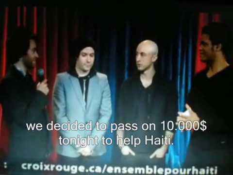 Profilový obrázek - Simple Plan in 'Ensemble pour Haiti' show (English subtitles) 