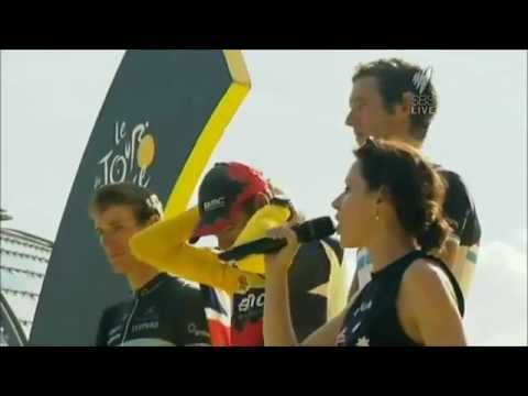 Profilový obrázek - Tina Arena sings Australian National Anthem at Tour de France 2011